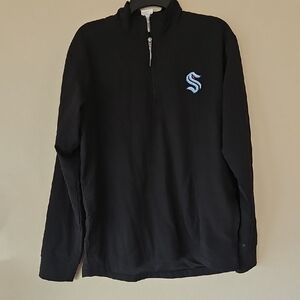 Seattle Kraken Black Half-Zip Jacket‎
